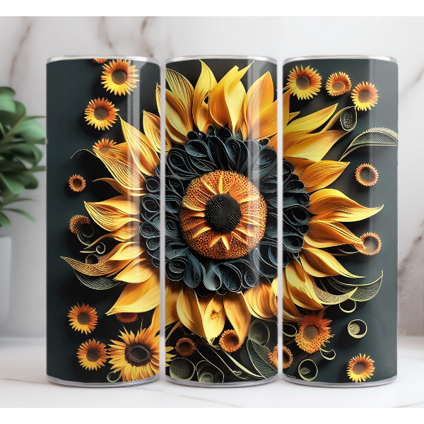 3D Sunflower Tumbler