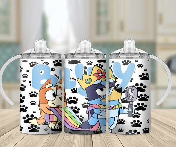Queen Bluey Sippy Cup Tumbler With Straw, Trendy, Cute, Tiktok, Bestseller, Cup, Drinkware